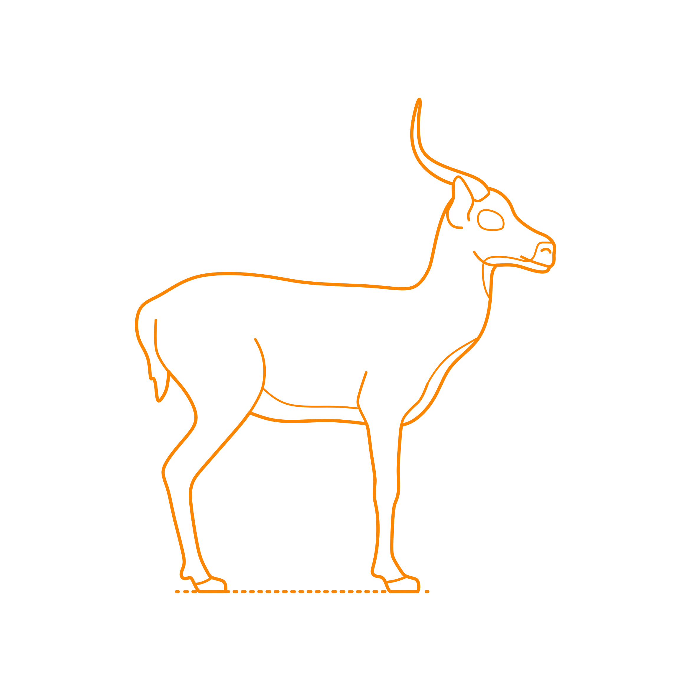 Animals Antelopes Puku Engraving Svg Design Free Vectors